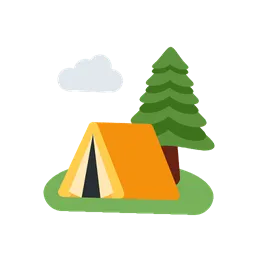 Camping animated emoji