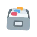Card file box cartoon animated emoji