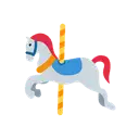 Carousel horse cartoon animated emoji