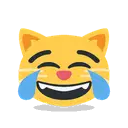 Cat with tears of joy cartoon animated emoji