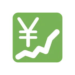 Chart increasing with yen animated emoji