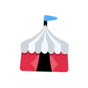 Circus tent cartoon animated emoji