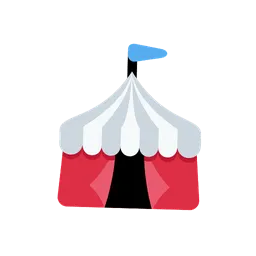 Circus tent animated emoji