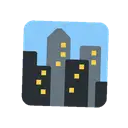 Cityscape cartoon animated emoji