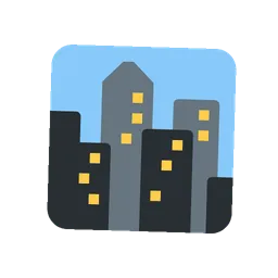 Cityscape animated emoji