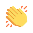 Clapping hands cartoon animated emoji