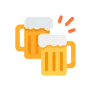 Clinking beer mugs cartoon animated emoji