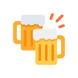 Clinking beer mugs animated emoji
