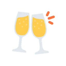 Clinking glasses animated emoji