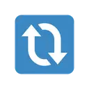 Clockwise vertical arrows cartoon animated emoji