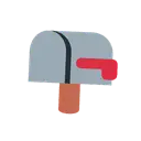 Closed mailbox with lowered flag cartoon animated emoji