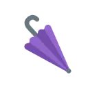 Closed umbrella cartoon animated emoji