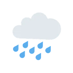 Cloud with rain animated emoji