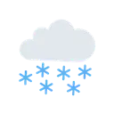 Cloud with snow cartoon animated emoji