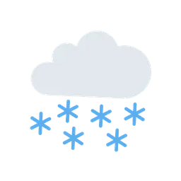 Cloud with snow animated emoji