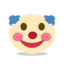 Clown face cartoon animated emoji