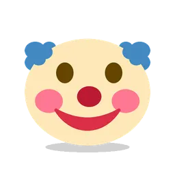 Clown face animated emoji