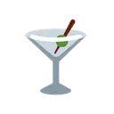Cocktail glass cartoon animated emoji