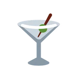 Cocktail glass animated emoji
