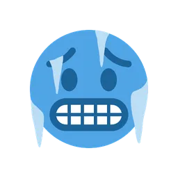 Cold face animated emoji