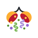 Confetti ball cartoon animated emoji