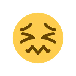 Confounded face animated emoji