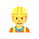 Construction worker cartoon animated emoji