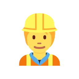 Construction worker animated emoji