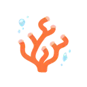 Coral cartoon animated emoji