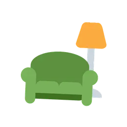 Couch and lamp animated emoji