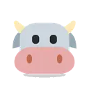 Cow face cartoon animated emoji