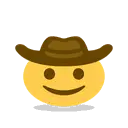 Cowboy hat face cartoon animated emoji