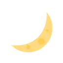 Crescent moon cartoon animated emoji