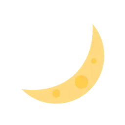 Crescent moon animated emoji