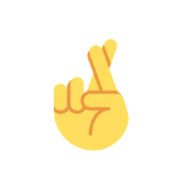Crossed fingers animated emoji