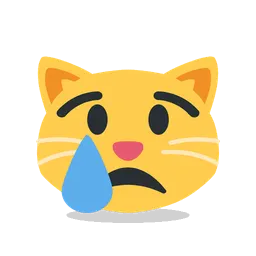 Crying cat animated emoji