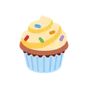 Cupcake cartoon animated emoji