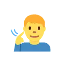 Deaf man cartoon animated emoji