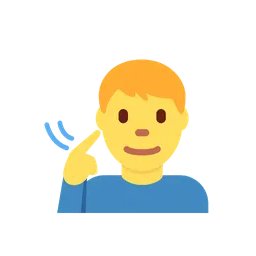 Deaf man animated emoji