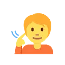 Deaf person cartoon animated emoji