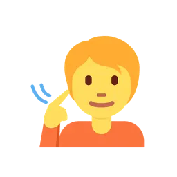 Deaf person animated emoji