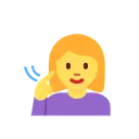 Deaf woman cartoon animated emoji