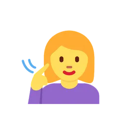 Deaf woman animated emoji