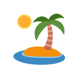 Desert island animated emoji
