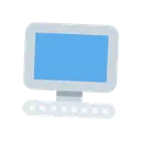 Desktop computer cartoon animated emoji