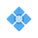 Diamond with a dot cartoon animated emoji