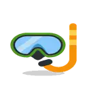 Diving mask cartoon animated emoji