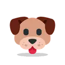 Dog face cartoon animated emoji