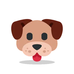 Dog face animated emoji