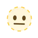 Dotted line face cartoon animated emoji